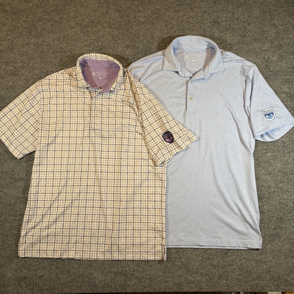 Bermuda Sands Bundle of TWO Twin Falls Golf Club Golf Polos Mens‎ Medium